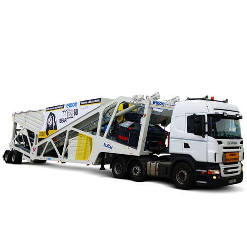 Mobile Betonmischanlage - Master-60 - ELKON - automatisch / mit Einfachchassis