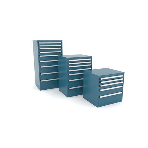 Lagerschrank - 122 series - HECO - auf Füßen / mit Schublade / Metall