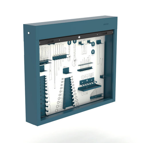 Lagerschrank - 110 series - HECO - auf Füßen / mit Rollladen / Metall