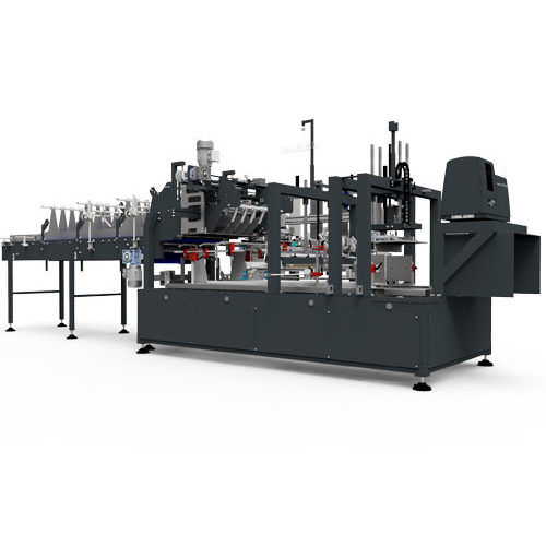 Kartonpacker zur Rundumetikettierung - WAR250 - EAR FLAP® - automatisch / für Karton / für Kunststoffflaschen