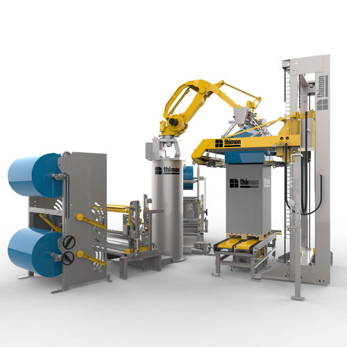 Roboter-Haubenmaschine - COMBI-GLASS ROBOT - THIMON - mit Schrumpffolie / für Karton / für Paletten
