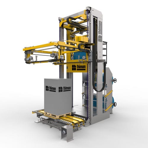 Automatische Haubenmaschine - COVER-PAL 6000 - THIMON - mit Stretchfolie / für elektrische Haushaltsgeräte / für Paletten