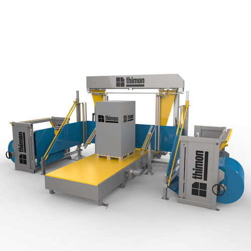Automatische Schrumpffolienverpackungsmaschine - DRA-PAL 7000 R - THIMON - für Nahrungsmittel / für Flaschen / für zylindrisches Objekt
