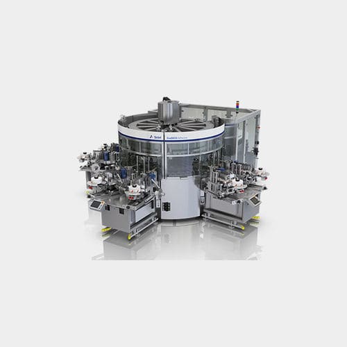 Automatische Etikettiermaschine - EvoDECO Adhesive - SIDEL - für Flaschen / zur Seitenetikettierung / für die Lebensmittel- und Getränkeindustrie