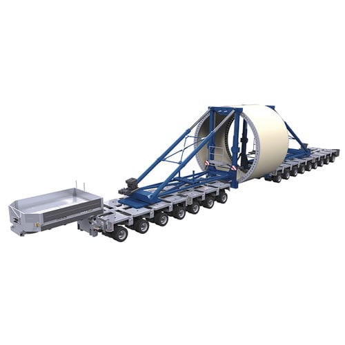 Anhänger für Industriematerial - RA 4 - Goldhofer - für Windmühlenturm / mehr als 6 Achsen / angehängt