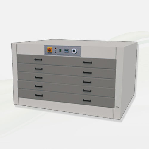 Multi-Schubladen-Trockenschrank - Beltron GmbH - Stahl / für Horizontal-Siebdruckrahmen / bodenstehend