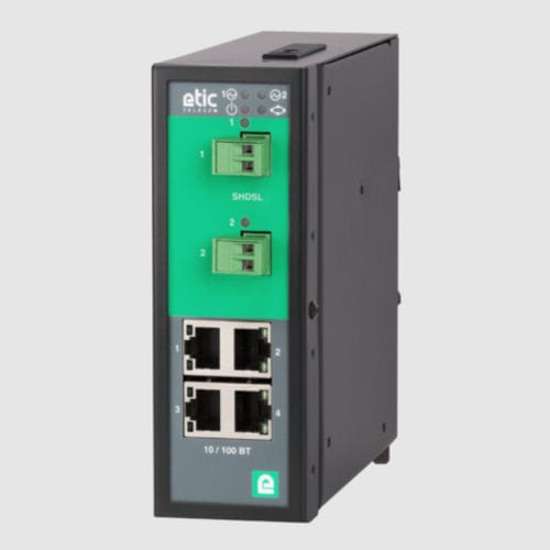 Ethernet-Switch / managed - XSLAN-2400 - ETIC TELECOM - 4 Ports / für DIN-Schiene