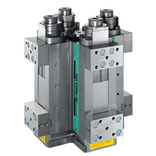 Schraubstock für Werkzeugmaschinen - MV-125 - Kitagawa Europe - pneumatisch / vertikal / 4-Seiten