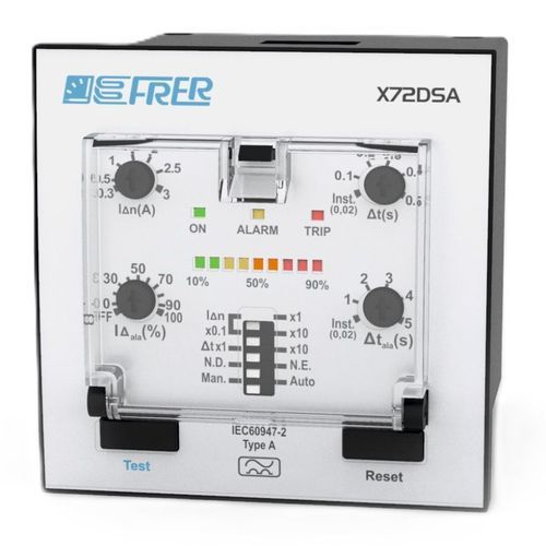 Fehlerstromschutzrelais - X72DSA - FRER - für Schalttafelmontage / IEC / einstellbar