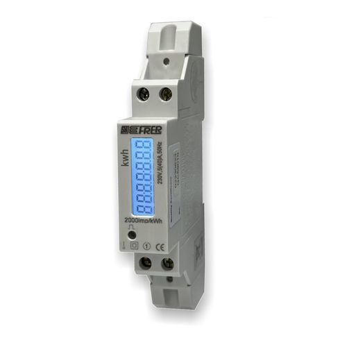 Einphasiger elektrischer Energiezähler - C18WS - FRER - für DIN-Schiene