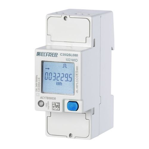 Einphasiger elektrischer Energiezähler - C35QSL080 - FRER - für DIN-Schiene / digital / mit integrierter Kommunikation