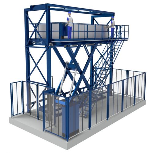 Scherenhubtisch - INCOMEF - hydraulisch / festinstalliert / für schwere Lasten