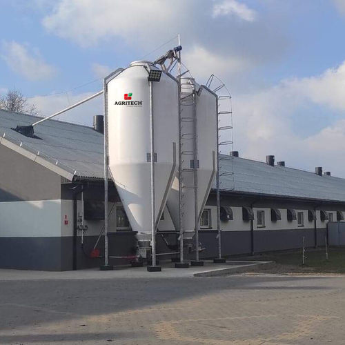 Silo mit konischem Boden - SIV series - AGRITECH SRL - für Pulver / für Schüttgut / für Holzpellets