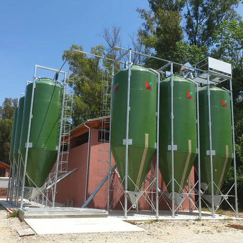 Silo mit konischem Boden - SIM series - AGRITECH SRL - für Pulver / für Granulat / für die Landwirtschaft