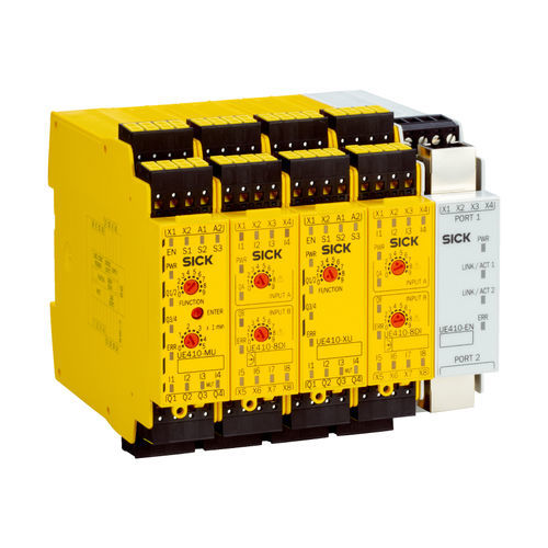 Sicherheitsrelaismodul - Flexi  - SICK - DIN-Schiene