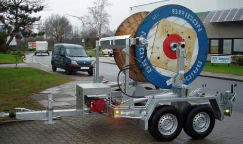 Kabeltrommelanhänger - BKT series - Bagela Baumaschinen GmbH & Co. KG - für Kabeltrommel / 2-Achsen / angehängt