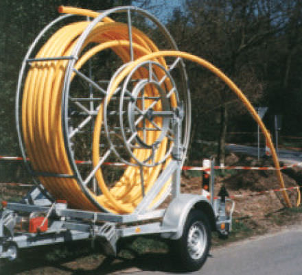 Kabeltrommelanhänger - ø 1 800 - 2 500 mm | BKT 10-12-15 K - Bagela Baumaschinen GmbH & Co. KG - für Kabeltrommel / einachsig / angehängt