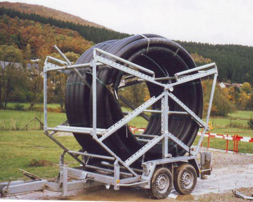 Kabeltrommelanhänger - BRVT 17 - Bagela Baumaschinen GmbH & Co. KG - für Transport und Verlegung von Rohren / Tandem / angehängt
