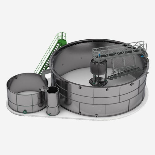 Rundes Klärbecken - IC series - Binder+Co AG - mit Räumerbrücke