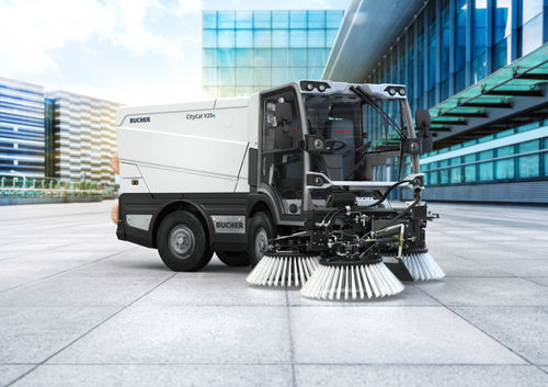 Kehrsaugmaschine für Anbau - CityCat VS20e - Bucher Municipal AG - elektrisch / für Außenbereich / Laub