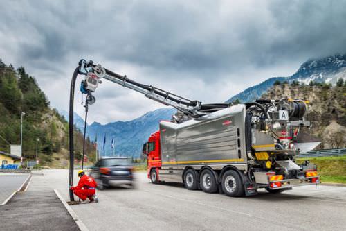 LKW für Saug- und Spülzwecke - CAP RECY - CAPPELLOTTO S.P.A.  - 4-Achsen / mit Wasserwiederverwertung
