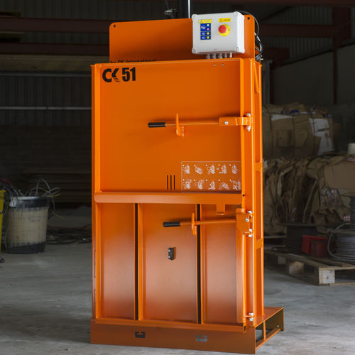 Ballenpresse für Karton - CK51 - CK International ltd - vertikal / mit Frontöffnung / kompakt