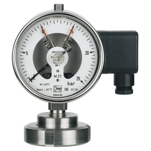 Manometer mit Zifferblatt-Anzeige - MAN-RF...M21..DRM-602 - KOBOLD INSTRUMENTATION - Aluminium / Rohrfeder / mit Membrandruckmittler