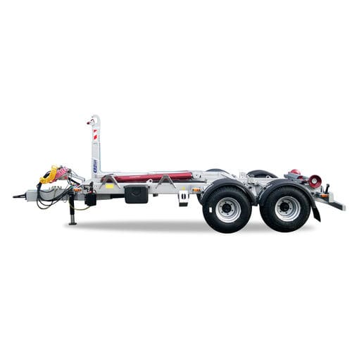 Anhänger für Containertransport - TN CTS 08-41-S - CTS-servis, a.s.  - für Industriematerial / 2-Achsen / angehängt