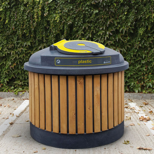Polyethylen-Müllbehälter - SemiQ Series - ELKOPLAST CZ - für städtische Produkte / für Papier / mit Runddeckel