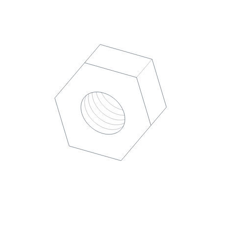Gerändelte Mutter - HELICAL - Edelstahl / Gewinde