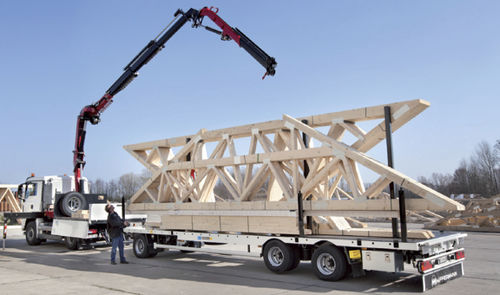 Baumaschinentransporter-Anhänger - Hüffermann Transportsysteme GmbH  - Baustellen / 3-Achsen / angehängt