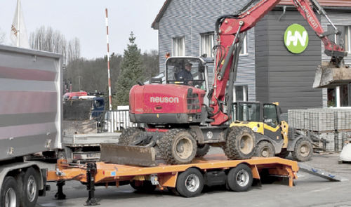 Plattformanhänger - Hüffermann Transportsysteme GmbH  - Baustellen / 2-Achsen / angehängt