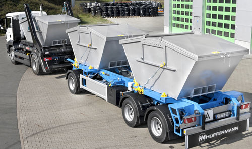 Anhänger für Containertransport - Vario  - Hüffermann Transportsysteme GmbH  - Baustellen / 3-Achsen / angehängt