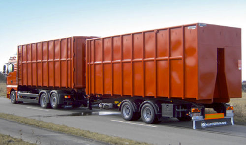 Anhänger für Containertransport - Volumax - Hüffermann Transportsysteme GmbH  - für Abfall / 2-Achsen / angehängt