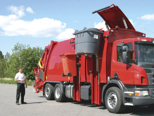 Sattelauflieger für Containertransport - Hüffermann Transportsysteme GmbH  - für Abfall / mit Eigenantrieb / kippbar