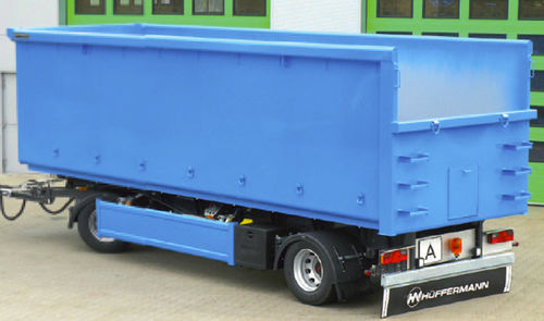 Anhänger für Containertransport - Hüffermann Transportsysteme GmbH  - für Abfall / 2-Achsen / angehängt