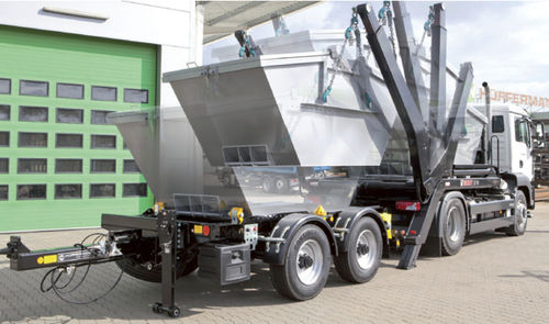 Abrollkipper mit LKW Haken - Mini-Carrier - Hüffermann Transportsysteme GmbH 