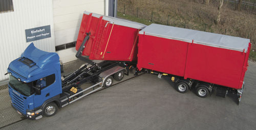 Anhänger für Containertransport - Volumax - Hüffermann Transportsysteme GmbH  - für Abfall / 2-Achsen / angehängt