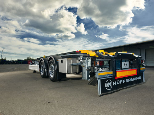 Anhänger für Containertransport - Hüffermann Transportsysteme GmbH  - Baustellen / 2-Achsen / angehängt