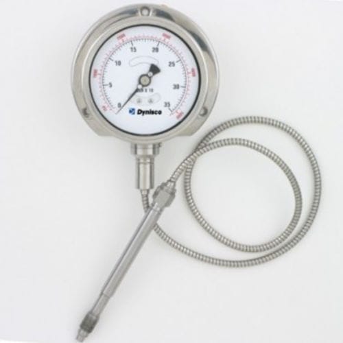 Manometer mit Zifferblatt-Anzeige - PG4  - Dynisco - Gewinde / Edelstahl / Membran