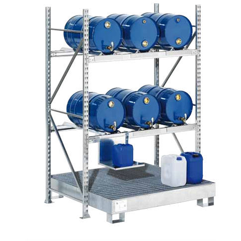 Warenlager-Regal - FR2-3636 - LaCont Umwelttechnik GmbH  - für Fässer mit Auffangbecken