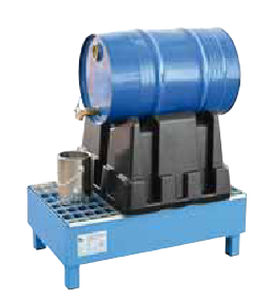 Auffangwanne für 2 Fässer - CW 60-2 - LaCont Umwelttechnik GmbH  - verzinkt