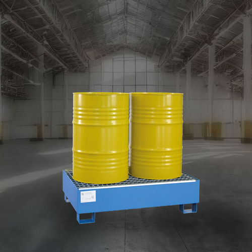 Auffangwanne für 2 Fässer - CW 2 - LaCont Umwelttechnik GmbH  - galvanisiertem Stahl / Brandschutz