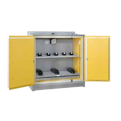 Lagerschrank - B80-8013-A - LaCont Umwelttechnik GmbH  - bodenstehend / mit Doppeltür / für Lithium-Ion-Batterie