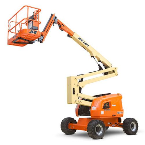 Gelenkarbeitsbühne auf Reifen - 450AJ - JLG Industries Inc. - Diesel / für enge Gänge