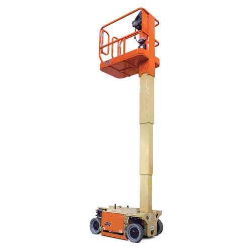Arbeitsplattform - 1230ES - JLG Industries Inc. - mobil / Bedienertür / mit Sicherheitsgeländer
