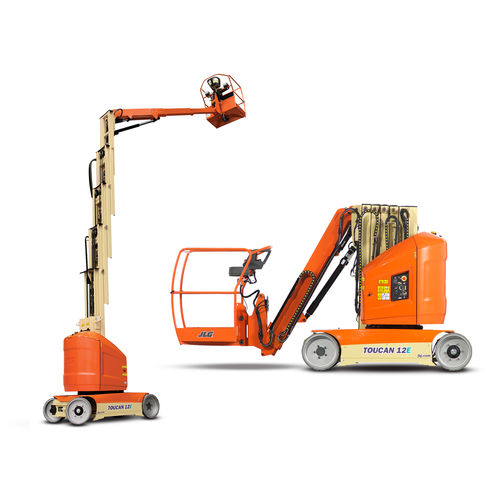 Mobile Hubmastbühne - T12E Toucan®  - JLG Industries Inc. - batteriebetrieben / Innen- und Außenbereich / kompakt