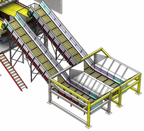 Zulauftrichter - Lyndex Recycling Systems Ltd - für Müll / schräg