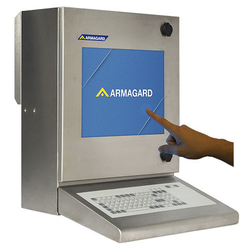 Gehäuse mit LCD Touchscreen - SENC-350 - Armagard Ltd - rechteckig / Edelstahl / medizinisch