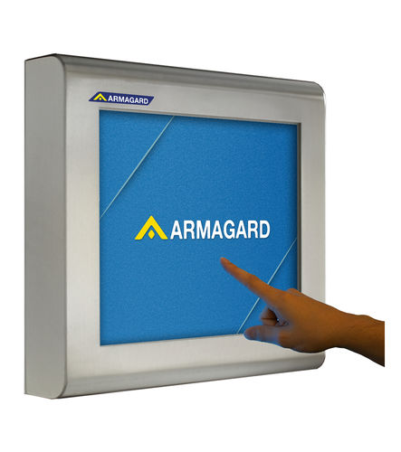 Gehäuse für Touchscreen - STS-170 - Armagard Ltd - wandmontiert / rechteckig / Edelstahl